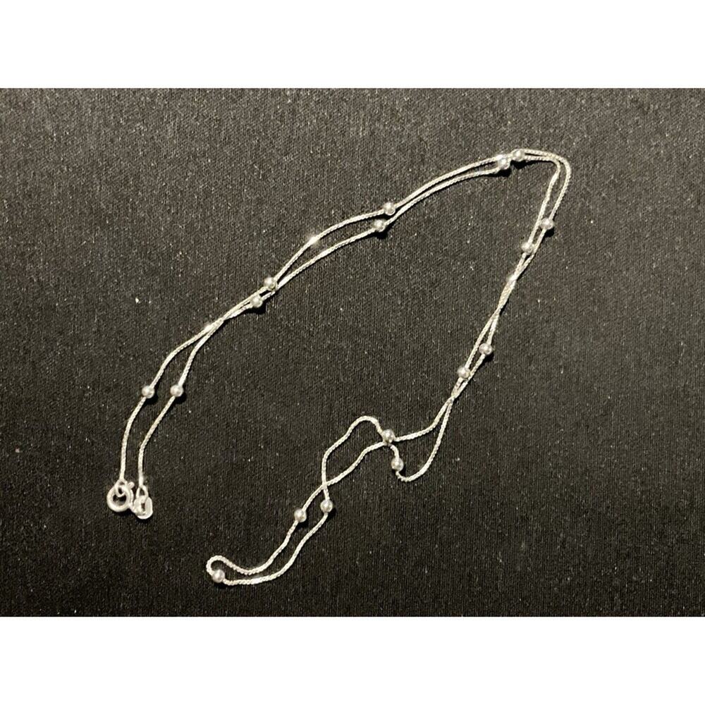 18in 925 Italy Ball Bead Necklace